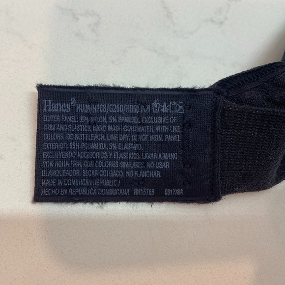 Hanes Comfort Flex Fit Bra, Black - Picture 2 of 4